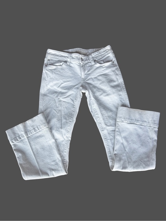 American Eagle Outfitters Denim - American Eagle Outfitters White Boot Cut Jeans with Button Up Back Pockets